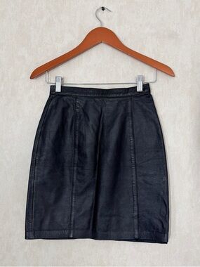 Concepts TM Women’s Genuine Leather Mini Skirt Biker Goth in Black 5
